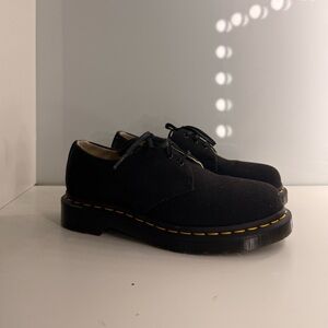 Dr. Martens Black Men's Oxfords with Yellow Stitching